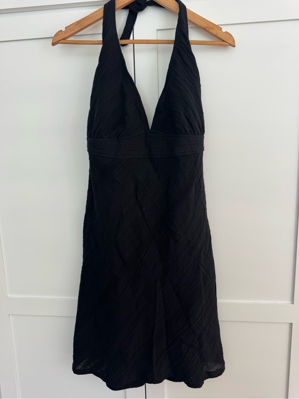 Black Halter Cotton Dress women’s size L